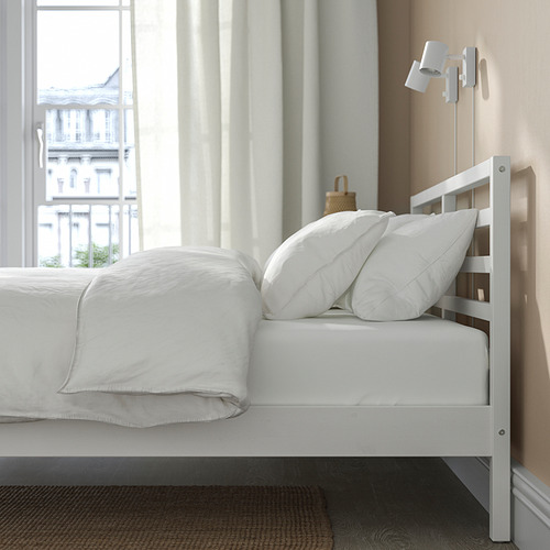 TARVA bed frame, white stained/Luröy, 160x200 cm | IKEA Indonesia