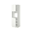 METOD - High cab f oven w 2 doors/shelves, white/Ringhult white, 60x60x200 cm