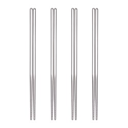 SNABBLAGAT - Chopsticks 4 pairs, stainless steel