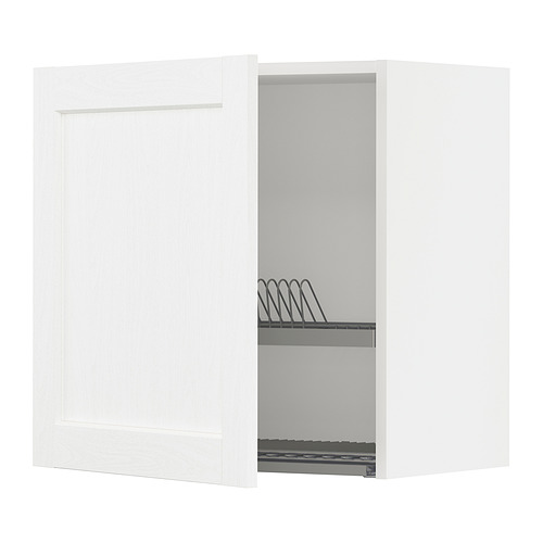 METOD wall cabinet with dish drainer