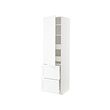 METOD/MAXIMERA - Hi cab w shlvs/4 drawers/dr/2 frnts, white Enköping/white wood effect, 60x60x220 cm