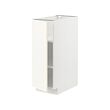 METOD - Base cabinet with shelves, white/Vallstena white, 30x60x80 cm