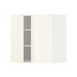METOD - Wall cabinet with shelves/2 doors, white/Vallstena white, 60x37x60 cm