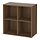 EKET - wall-mounted shelving unit w 4 comp, walnut effect, 70x35x70 cm | IKEA Indonesia - PE960063_S1