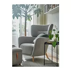 OSKARSHAMN - Kursi bersayap, Tibbleby krem/abu-abu