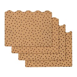 SOLABBORRE - Alas piring, gabus/berdot, 42x32 cm
