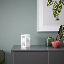 VÅRSYREN - Lentera untuk lilin kecil, putih, 12 cm