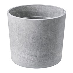 BOYSENBÄR - Plant pot, in/outdoor light grey, 15 cm