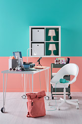 KRILLE/LINNMON - Desk, white, 100x60 cm