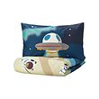 AFTONSPARV - Duvet cover and pillowcase, space/blue, 150x200/50x80 cm