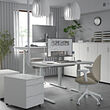MITTZON - Desk sit/stand, electric white, 120x80 cm