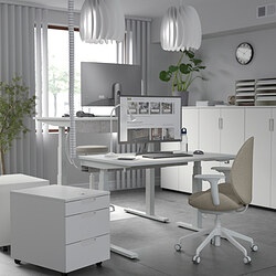 MITTZON - Desk sit/stand, electric white, 120x80 cm