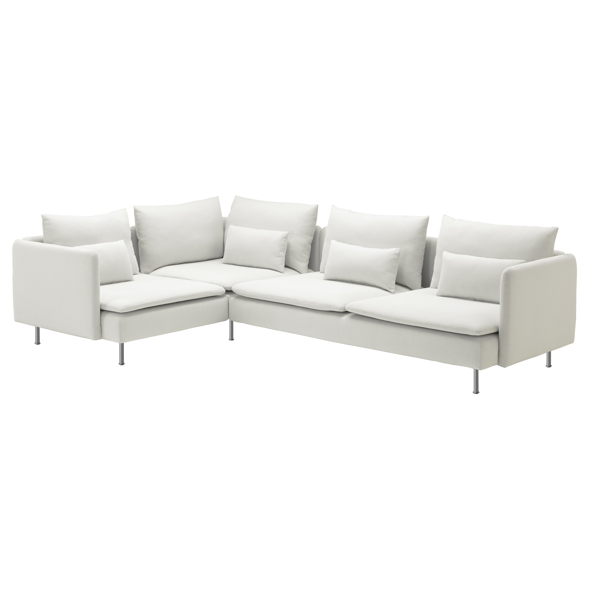 SÖDERHAMN sofa sudut, 4 dudukan, Finnsta putih IKEA Indonesia
