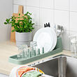 STÄMLING - Dish drainer, light grey-green, 48 cm