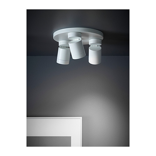 NYMÅNE ceiling spotlight with 3 spots