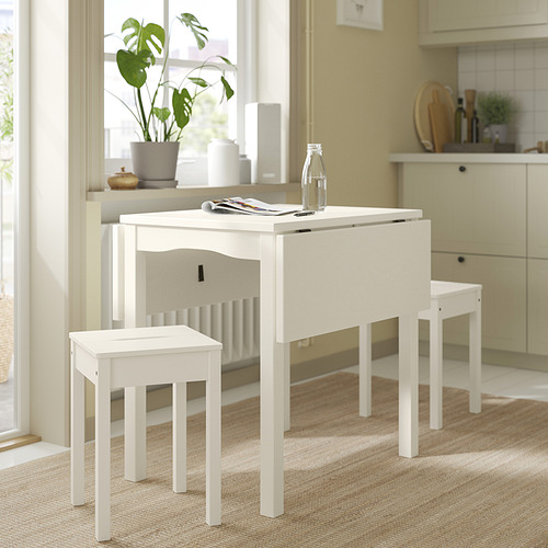 HAUGA/HAUGA table and 2 stools