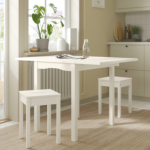 HAUGA/HAUGA table and 2 stools