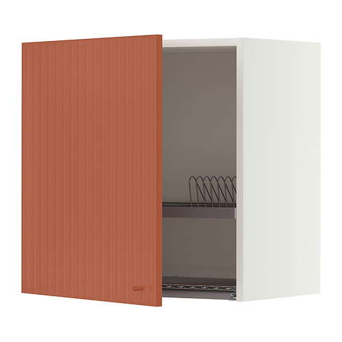 METOD wall cabinet with dish drainer