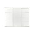 FÄRVIK/SKYTTA - Kombinasi pintu geser, putih/putih kaca, 301x240 cm