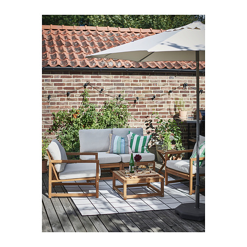 NÄMMARÖ lounge chair, outdoor, light brown stained | IKEA Indonesia