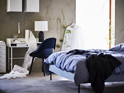 HAUGA - Desk, white, 100x45 cm