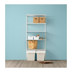 PAPPIS - Box with lid, brown, 25x34x26 cm