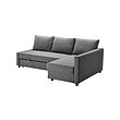 FRIHETEN - Corner sofa-bed with storage, Skiftebo dark grey