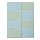 MEHAMN - sepasang pintu geser, aluminium dua sisi/biru muda hijau muda, 150x201 cm | IKEA Indonesia - PE930609_S1