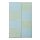 MEHAMN - sepasang pintu geser, aluminium dua sisi/biru muda hijau muda, 150x236 cm | IKEA Indonesia - PE930608_S1