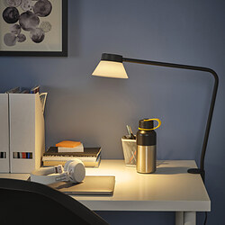 SAMBORD - Desk lamp, black/white
