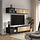 BOASTAD - TV storage combination, black/oak veneer, 181x42 cm | IKEA Indonesia - PE930646_S1