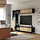 BOASTAD - TV storage combination, black/oak veneer, 223x42x185 cm | IKEA Indonesia - PE930649_S1