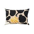 SANDMOTT - Cushion, beige black/cat pattern, 35x50 cm