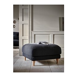 ESSEBODA - Footstool, Knäbäck/anthracite birch