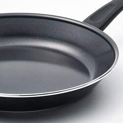 HEMLAGAD - Wajan penggorengan, lapisan anti lengket hitam, 28 cm
