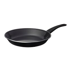 HEMLAGAD - Wajan penggorengan, lapisan anti lengket hitam, 28 cm