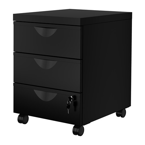 Erik Drawer Unit W 3 Drawers On Castors Black Ikea Indonesia