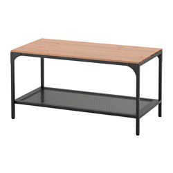FJÄLLBO - Coffee table, black, 90x46 cm