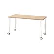 KRILLE/LAGKAPTEN - Desk, white stained oak effect/white, 140x60 cm