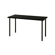 LAGKAPTEN/ADILS - Desk, black-brown/black, 140x60 cm