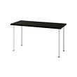 LAGKAPTEN/ADILS - Desk, black-brown/white, 140x60 cm