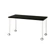 KRILLE/LAGKAPTEN - Meja, hitam-cokelat/putih, 140x60 cm