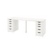 ALEX/LAGKAPTEN - Meja, putih, 200x60 cm