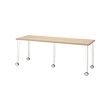 KRILLE/LAGKAPTEN - Desk, white stained oak effect/white, 200x60 cm
