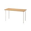ANFALLARE/OLOV - Desk, bamboo/white, 140x65 cm