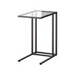 VITTSJÖ - Stand laptop, hitam-cokelat/kaca, 35x65 cm