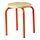 DOMSTEN - stool, orange/pine | IKEA Indonesia - PE894990_S1