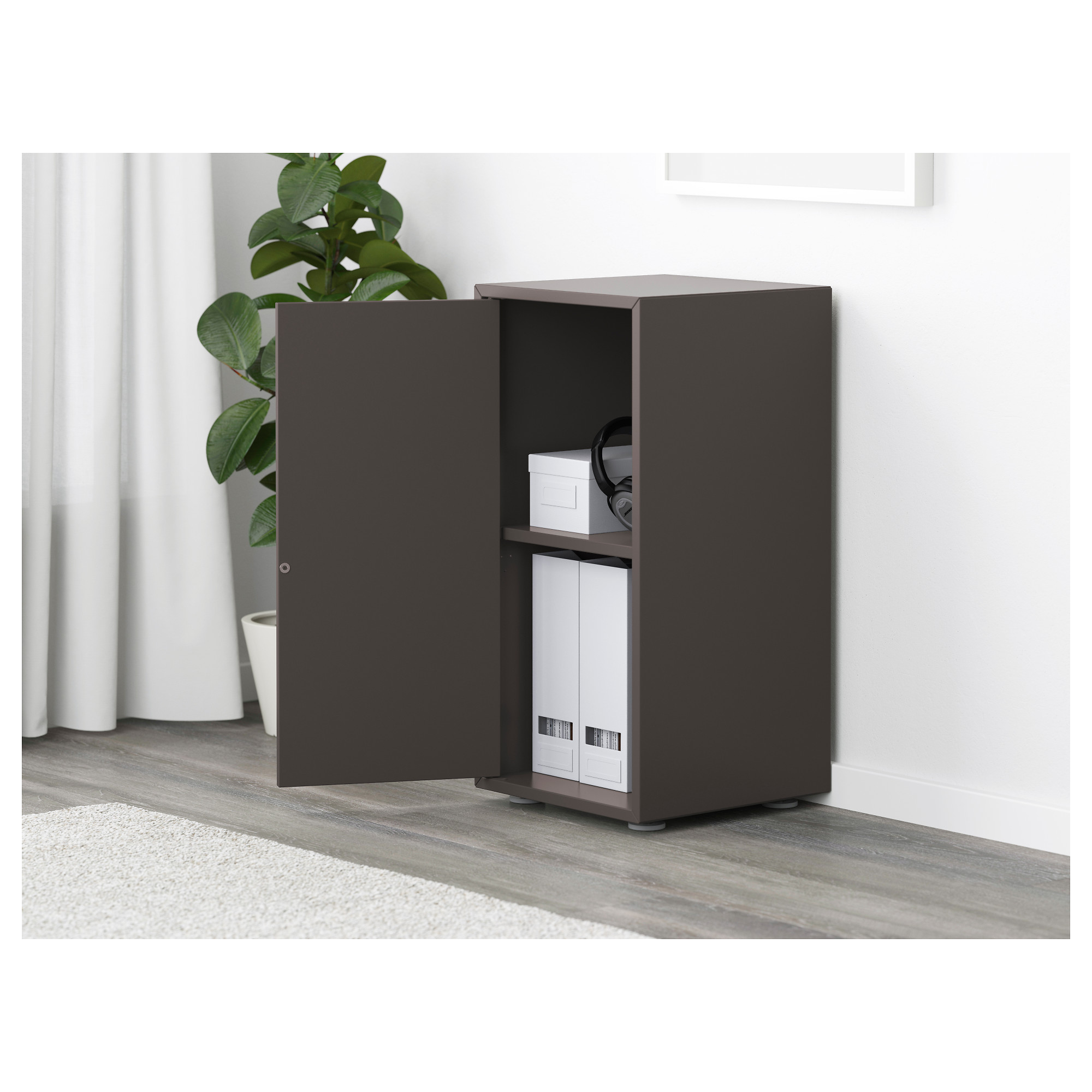 EKET cabinet w door and 1 shelf, dark grey | IKEA Indonesia