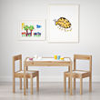 LÄTT - Children's table with 2 chairs, white/pine