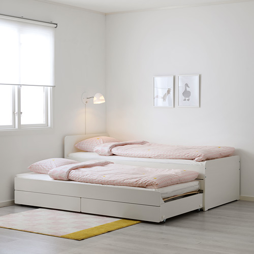 SLÄKT tempat tidur bwh dgn penyimpanan